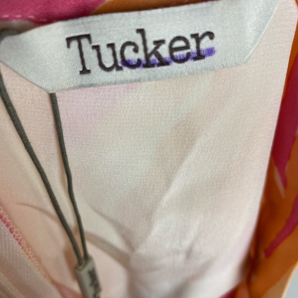 NWT Tucker The Short Shorts Silk Small Pink Orange - Picture 5 of 7